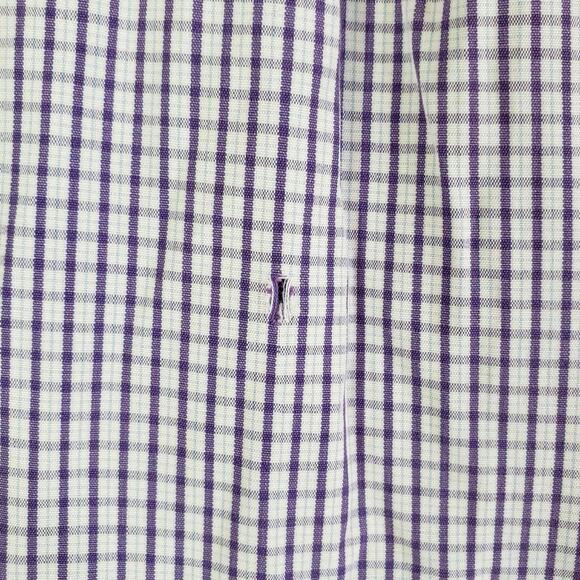 Polo Ralph Lauren Shirt Oxford Button Down Purple Plaid LS Size XL - Picture 6 of 11